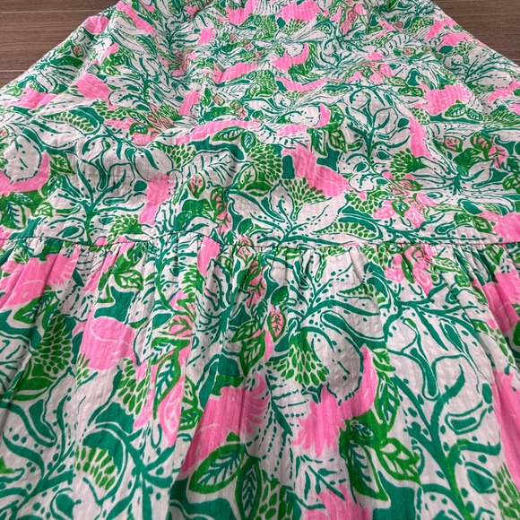 Lilly Pulitzer Kasida Women's Botanical Garden Tiered Maxi Skirt Just Wing It 4 - Picture 3 of 10